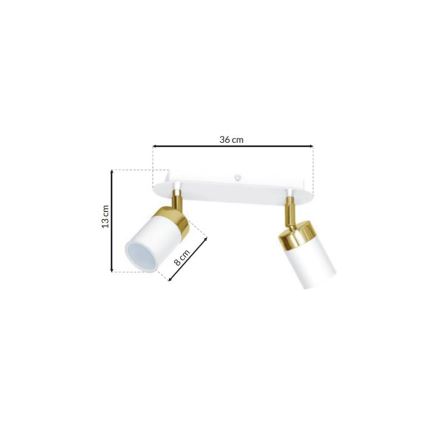 Faretti a plafone JOKER 2xGU10/25W/230V bianco