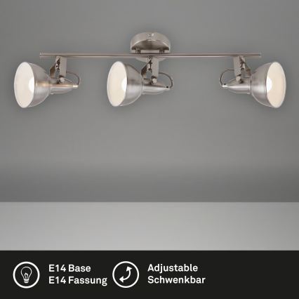 Faretto 3xE14/40W/230V cromo opaco