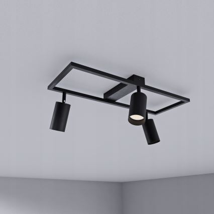 Faretto 3xGU10/30W/230V nero