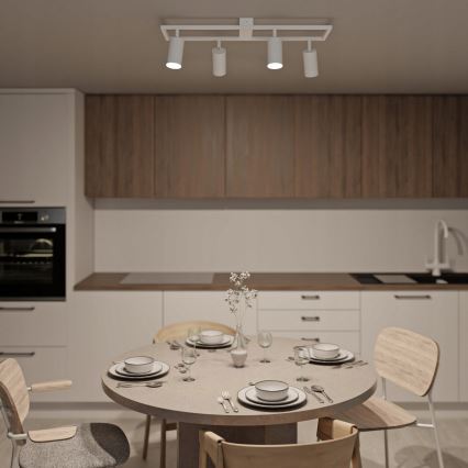 Faretto 4xGU10/30W/230V bianco