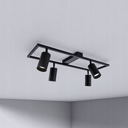 Faretto 4xGU10/30W/230V nero