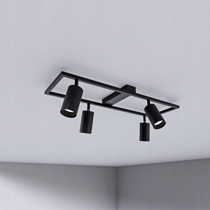 Faretto 4xGU10/30W/230V nero