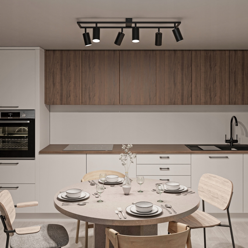 Faretto 6xGU10/30W/230V nero