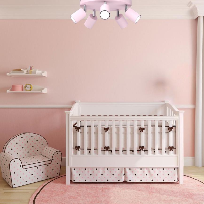 Faretto a 5 luci FUN 5xGU10/8W/230V rosa