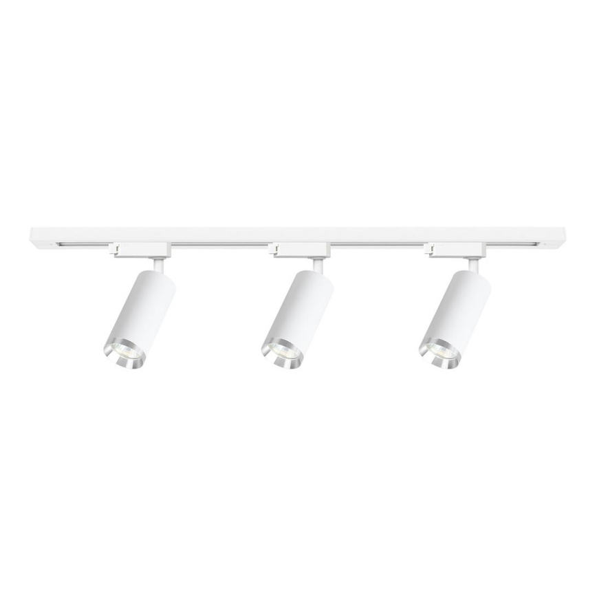 Faretto a binario MICA 3xGU10/10W/230V, bianco/cromo satinato