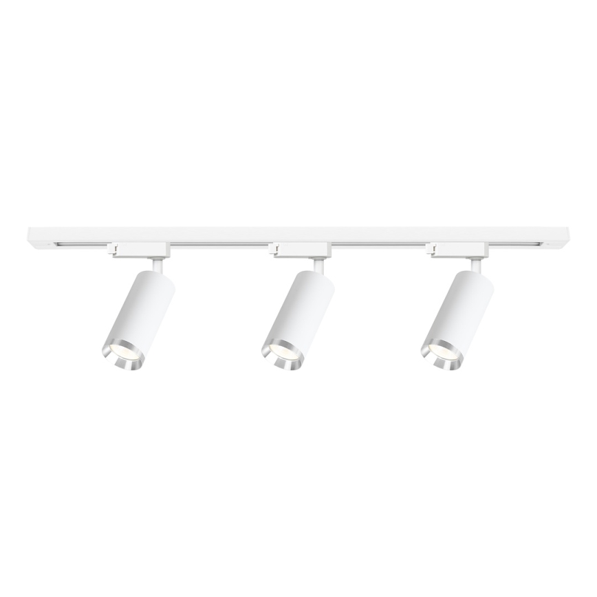 Faretto a binario MICA 3xGU10/10W/230V, bianco/cromo satinato