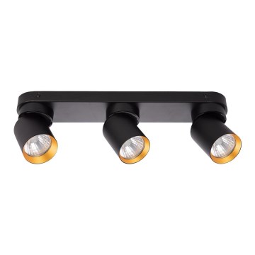Faretto ANDY 3xGU10/8W/230V nero/oro