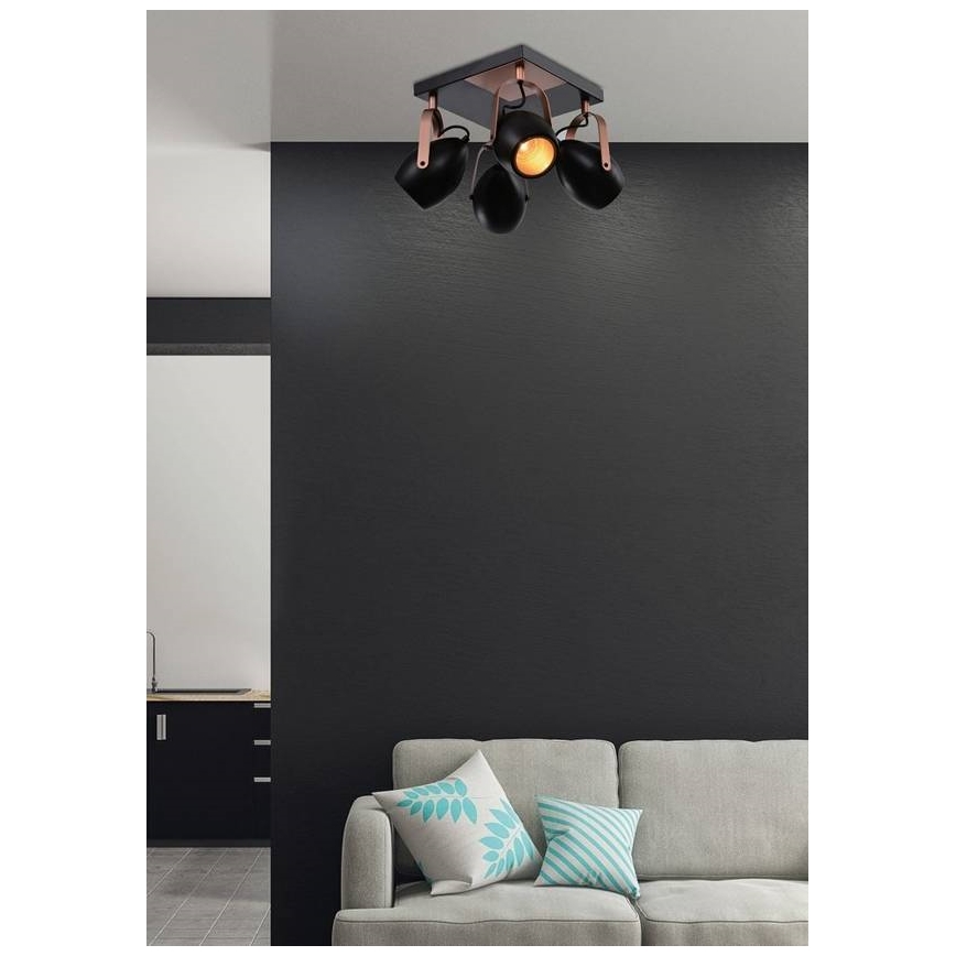 Faretto ANICA 4xE14/40W/230V nero/rame
