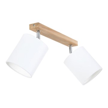 Faretto APRILLIA 2xE27/25W/230V rovere bianco