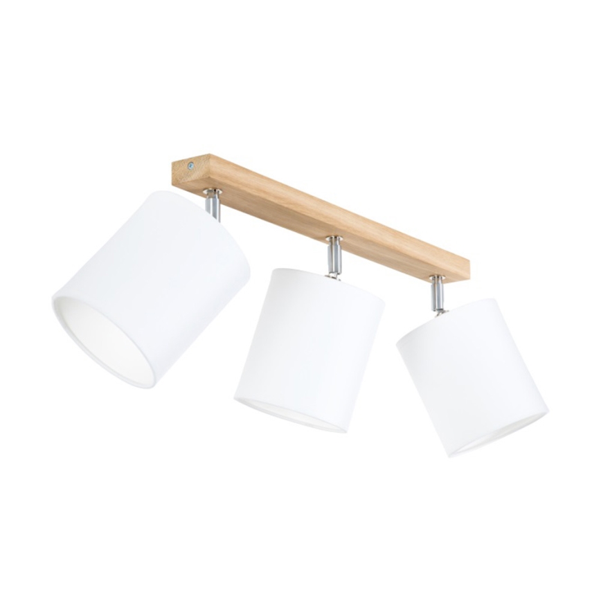 Faretto APRILLIA 3xE27/25W/230V quercia bianco