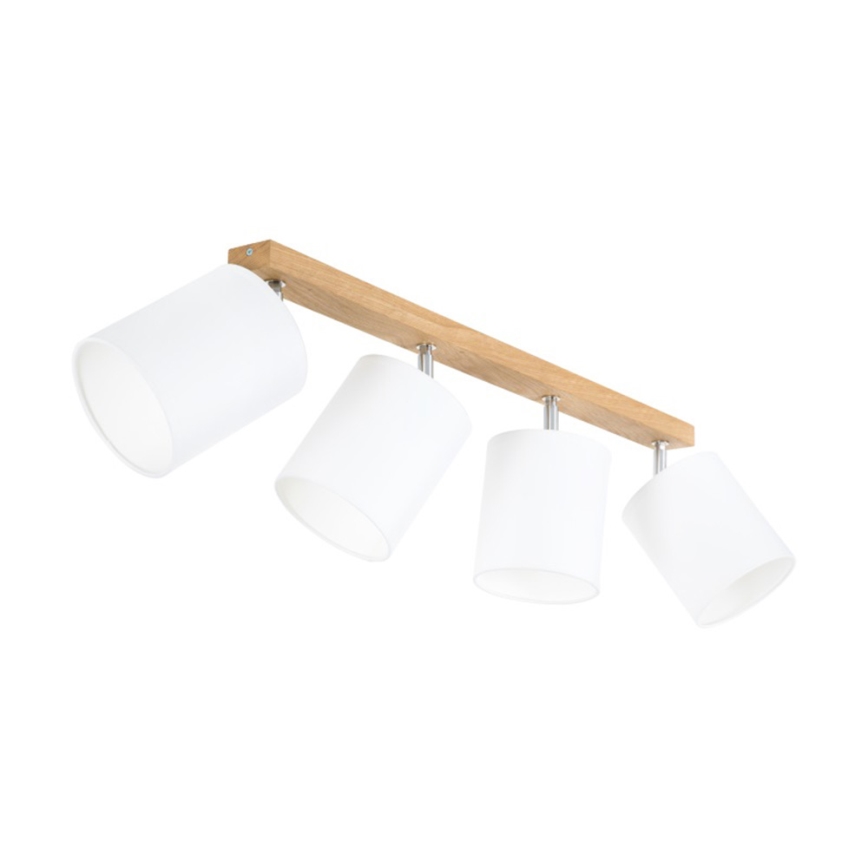 Faretto APRILLIA 4xE27/25W/230V quercia bianco