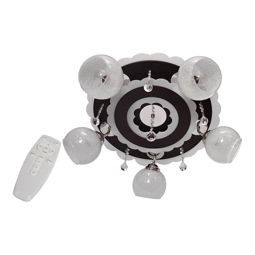 Faretto ARONA 5xE27/15W/230V+LED nero