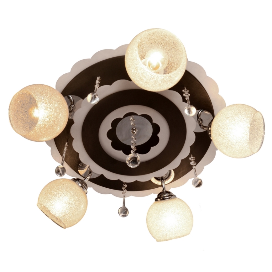 Faretto ARONA 5xE27/15W/230V+LED nero