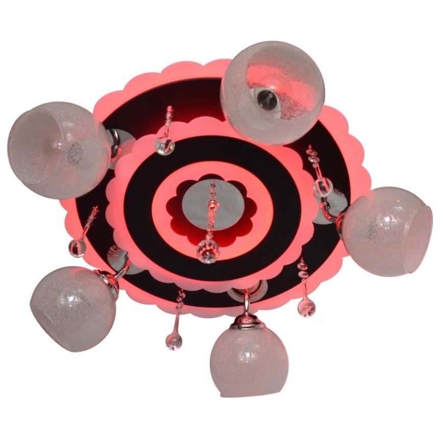 Faretto ARONA 5xE27/15W/230V+LED nero