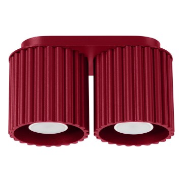 Faretto AURA 2xGU10/10W/230V rosso