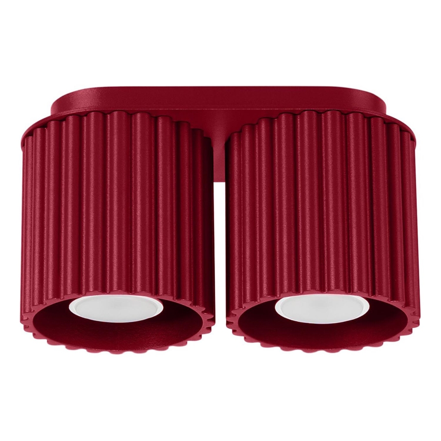 Faretto AURA 2xGU10/10W/230V rosso