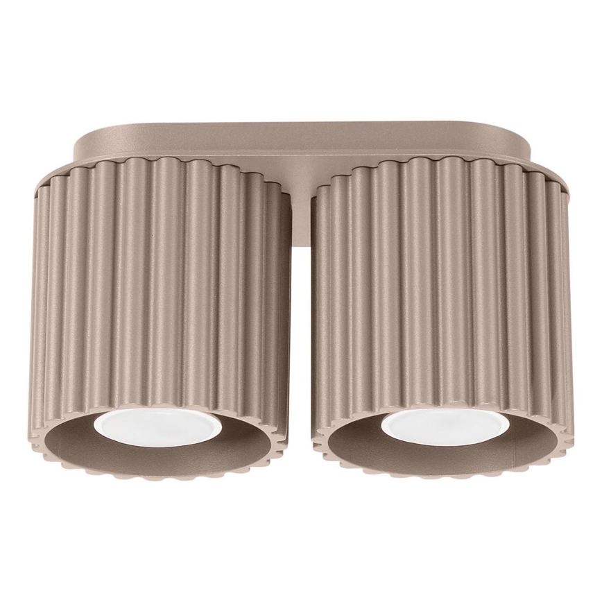 Faretto AURA 2xGU10/10W/230V taupe