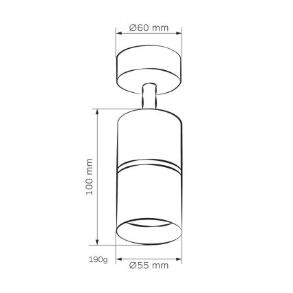 Faretto BAMBOO 1xGU10/10W/230V bianco