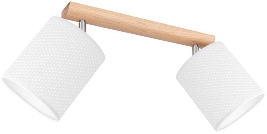 Faretto BENITA 2xE27/25W/230V bianco/quercia