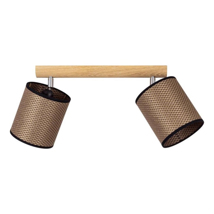 Faretto BENITA 2xE27/25W/230V marrone/rovere