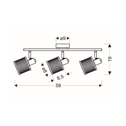 Faretto CANABERA 3xE14/40W/230V