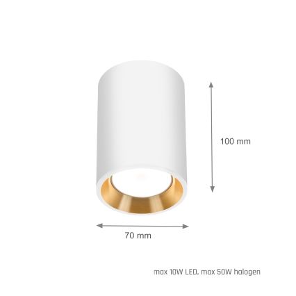Lampada da incasso CHLOE 1xGU10/35W/230V rotonda bianco/oro