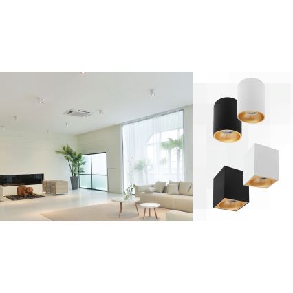 Faretto CHLOE 1xGU10/50W/230V quadrato bianco