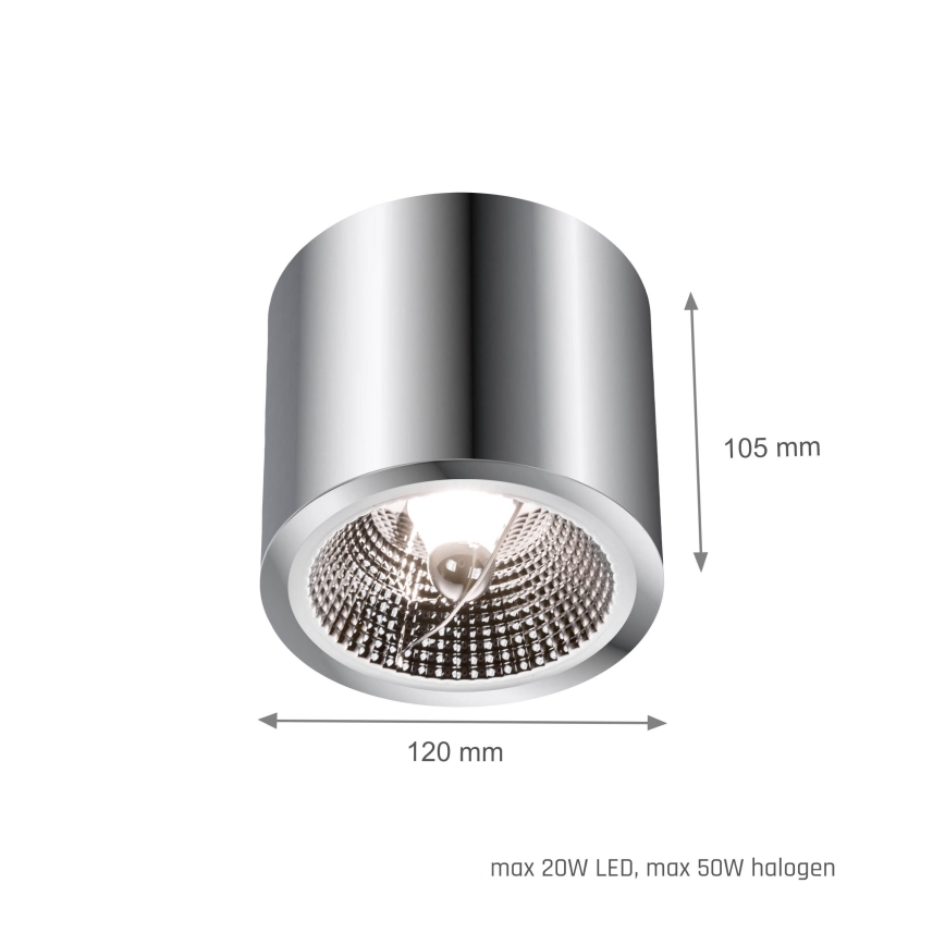 Faretto CHLOE AR111 1xGU10/50W/230V arrotondato cromo lucido