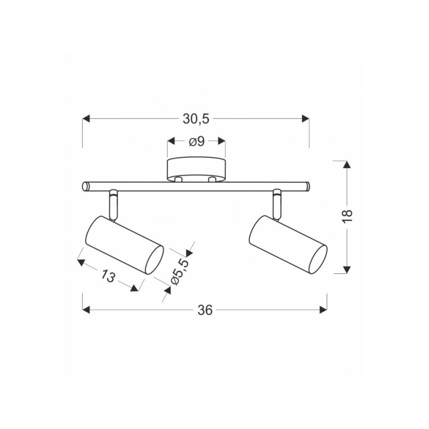 Faretto COLLY 2xGU10/15W/230V oro