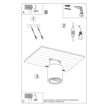 Faretto CULLO 1xGU10/ES111/40W/230V