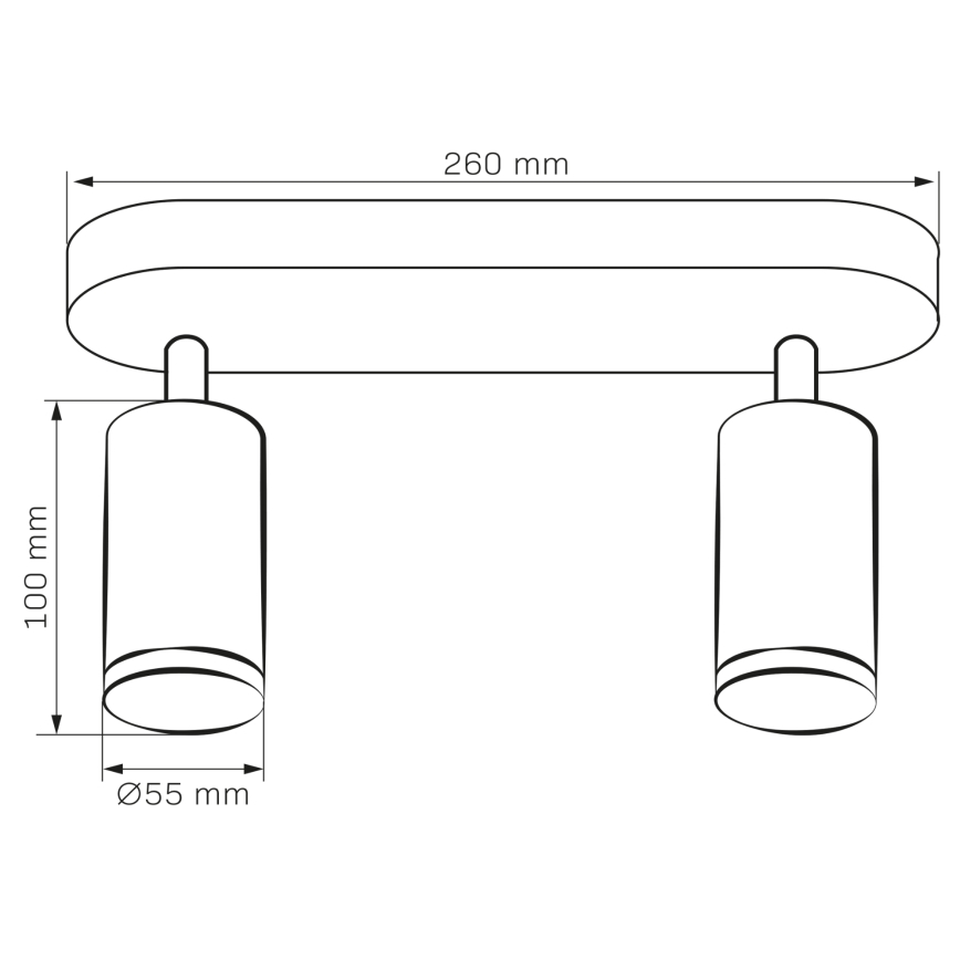 Faretto da bagno dimmerabile LED RGBW TURYN 2xGU10/6,5W/230V 2700-6500K Wi-Fi IP44 nero
