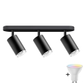 Faretto da bagno dimmerabile LED RGBW TURYN 3xGU10/6,5W/230V 2700-6500K Wi-Fi IP44 nero