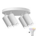 Faretto da bagno dimmerabile LED RGBW TURYN 4xGU10/6,5W/230V 2700-6500K Wi-Fi IP44 bianco