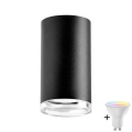 Faretto da bagno LED RGBW dimmerabile TURYN 1xGU10/4,8W/230V 3000K IP44 nero + telecomando
