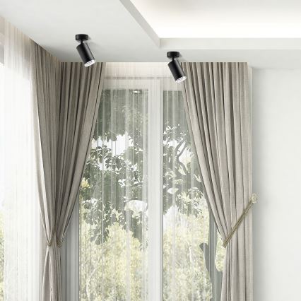 Faretto da bagno LED RGBW dimmerabile TURYN 1xGU10/4,8W/230V 3000K IP44 nero + telecomando