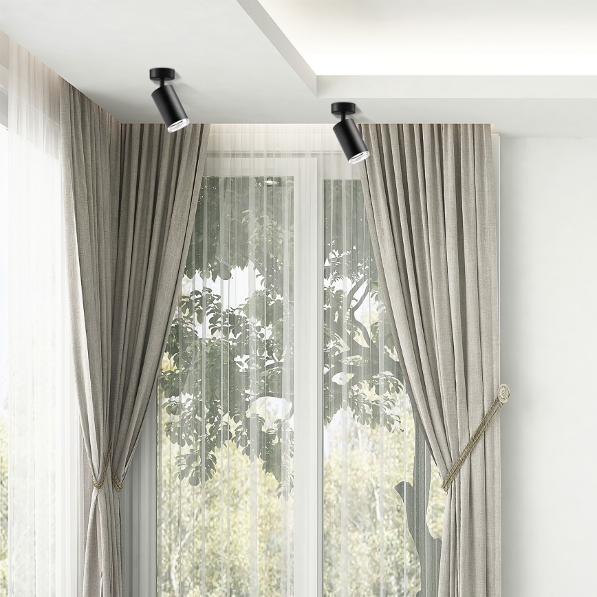 Faretto da bagno LED RGBW dimmerabile TURYN 1xGU10/4,8W/230V 3000K IP44 nero + telecomando
