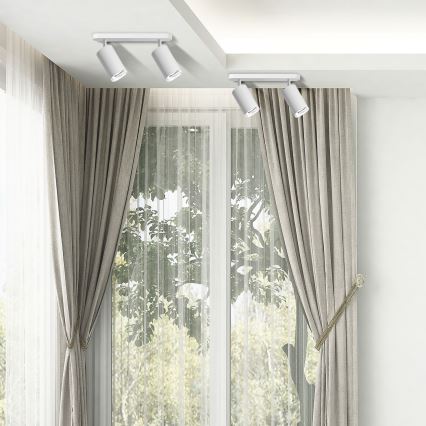 LED RGBW dimmerabile faretto da bagno TURYN 2xGU10/4,8W/230V 3000K IP44 bianco + telecomando