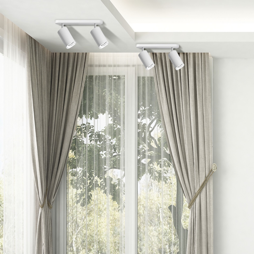 LED RGBW dimmerabile faretto da bagno TURYN 2xGU10/4,8W/230V 3000K IP44 bianco + telecomando