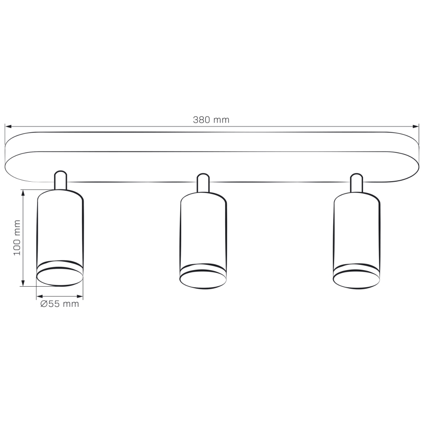 LED RGBW faretto da bagno dimmerabile TURYN 3xGU10/4,8W/230V 3000K IP44 bianco + telecomando