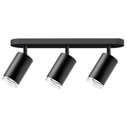 LED RGBW dimmerabile faretto da bagno TURYN 3xGU10/4,8W/230V 3000K IP44 nero + telecomando