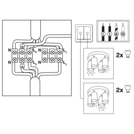 Faretto da bagno LED RGBW dimmerabile TURYN 4xGU10/6,5W/230V 2700-6500K Wi-Fi IP44 nero