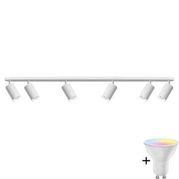 Faretto da bagno LED RGBW dimmerabile TURYN 6xGU10/6,5W/230V 2700-6500K Wi-Fi IP44 bianco