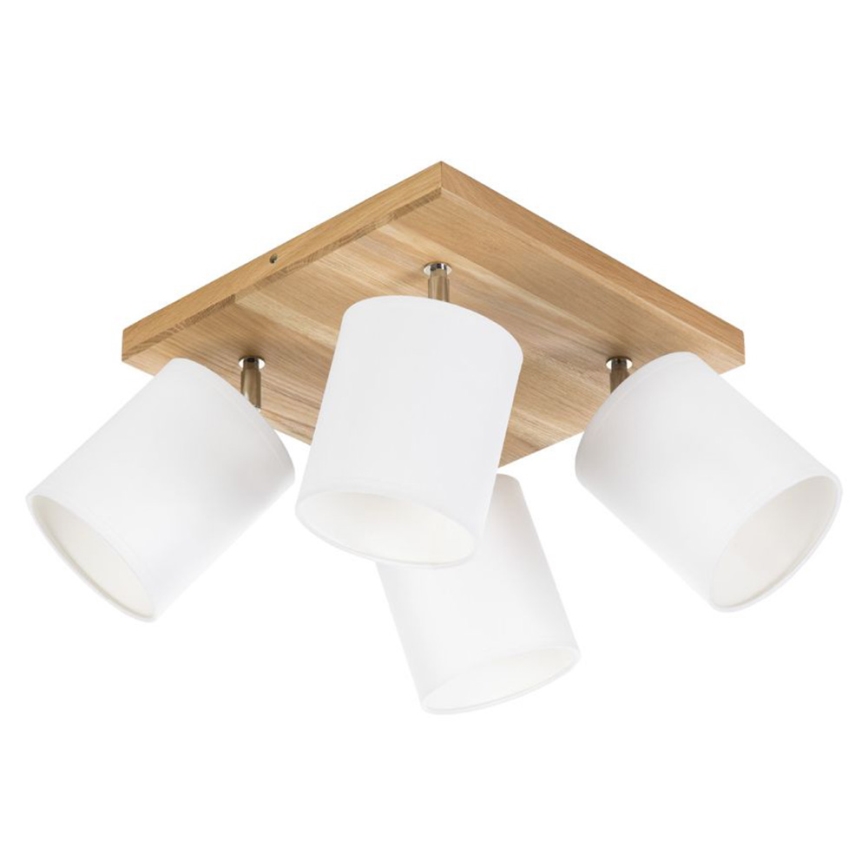 Faretto da binario APRILLIA 4xE27/25W/230V quercia/bianco