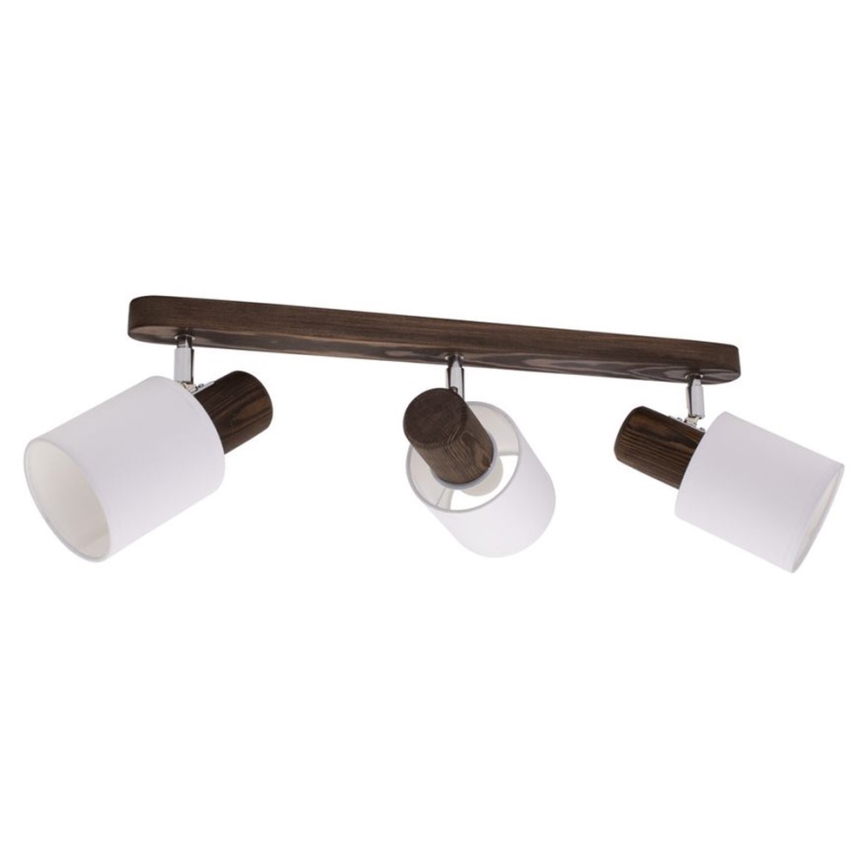 Faretto da binario TRENDY 3xE27/15W/230V pino