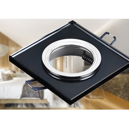 Faretto da incasso 1xGU10/MR16/10W/230V 9x9 cm nero