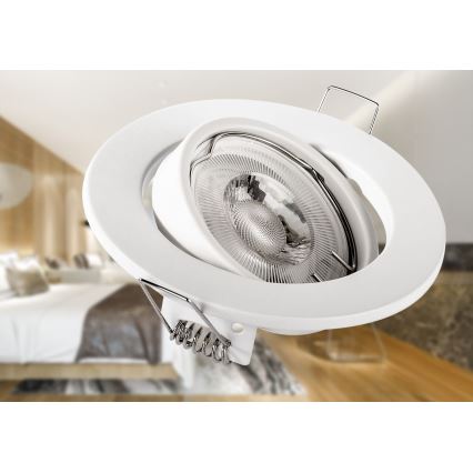 Faretto da incasso 1xGU10/MR16/10W/230V Ø 9 cm bianco