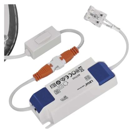 Faretto da incasso a LED NEXXO LED/7W/230V 3000/3500/4000K argento Ø 12 cm