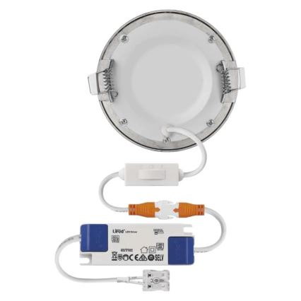 Faretto da incasso a LED NEXXO LED/7W/230V 3000/3500/4000K argento Ø 12 cm