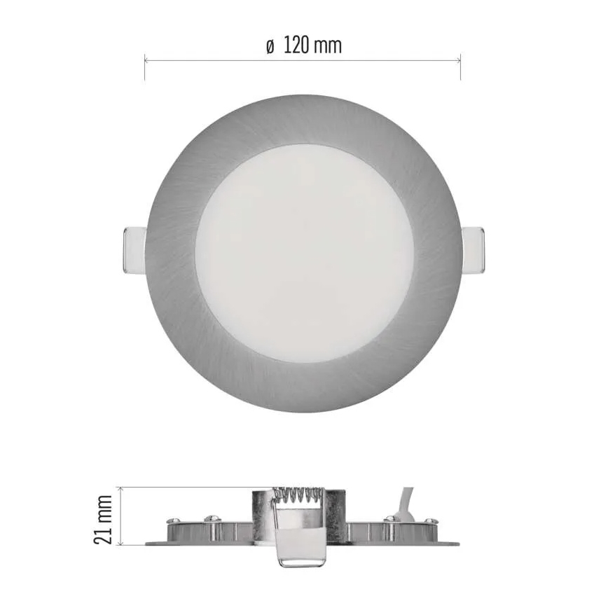 Faretto da incasso a LED NEXXO LED/7W/230V 3000/3500/4000K argento Ø 12 cm