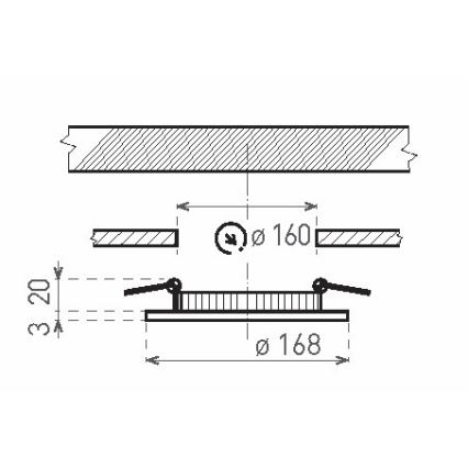 Faretto da incasso a LED per bagno VEGA LED/12W/230V 2800K IP44